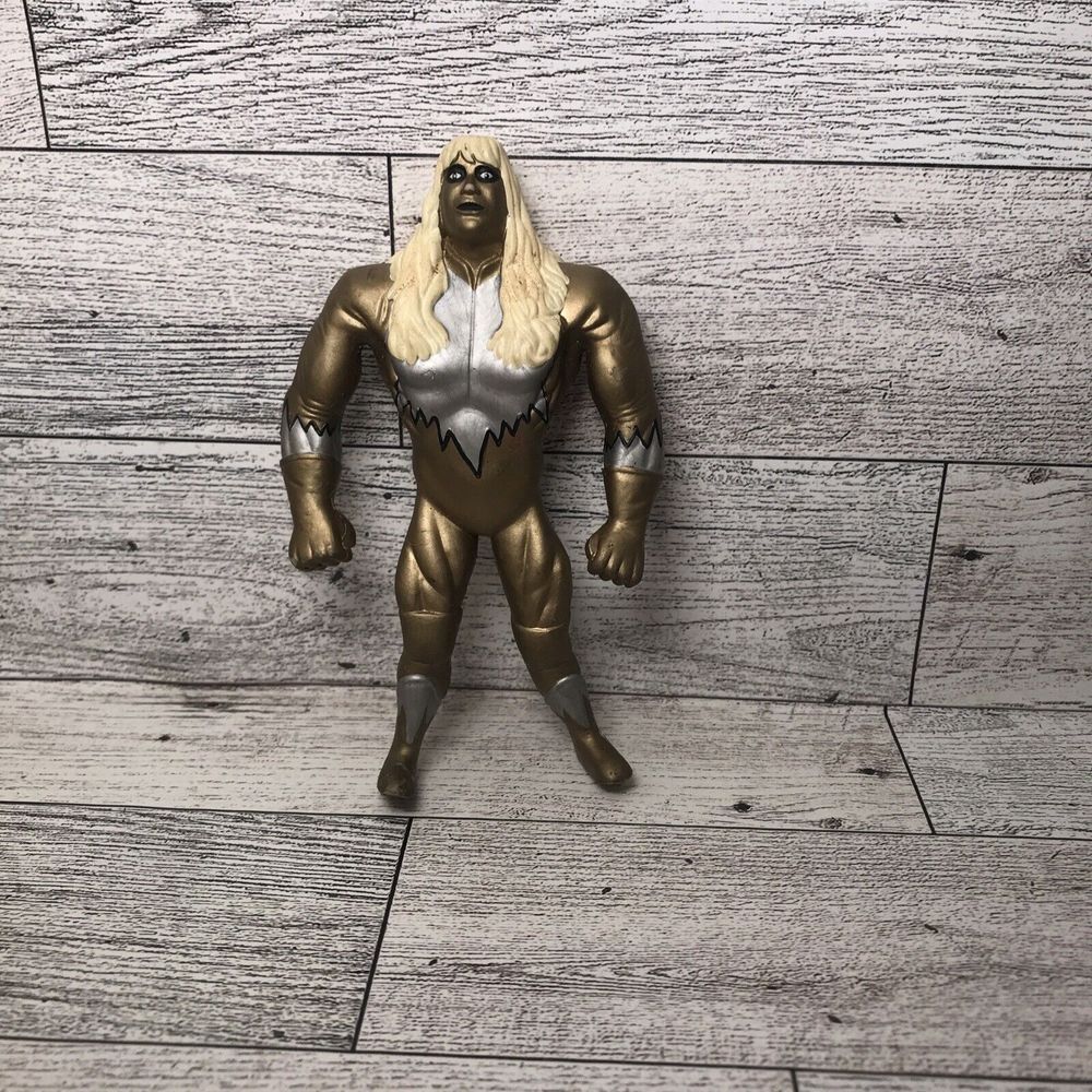 Vintage 1996 Toy Wrestling Action Figure Titan Sports Bendems Dustin Rhodes Gold